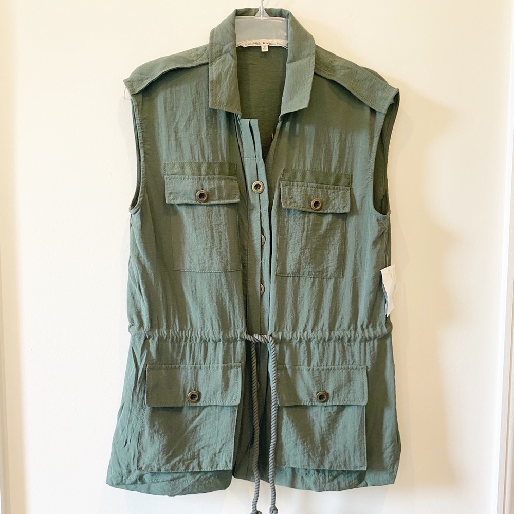 NWT Rachel Roy Olive/Army Green Utility Vest Sz M